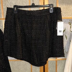 JustFab Black Sparkly Women Shorts